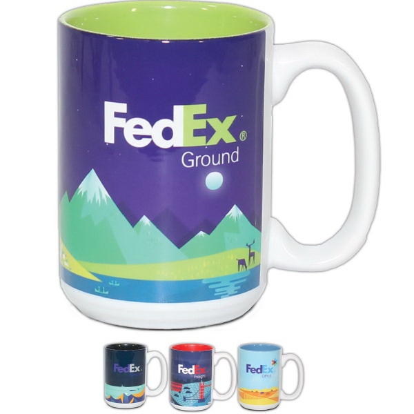 15 Oz. Mighty Two Tone Coffee Mug