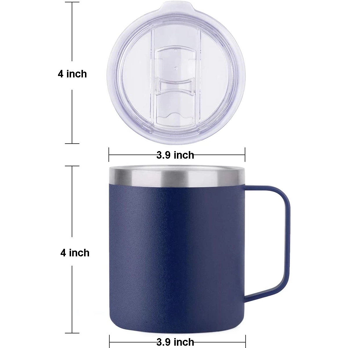14Oz Vacuum Insulated Camping Mug With Lid Handle 4