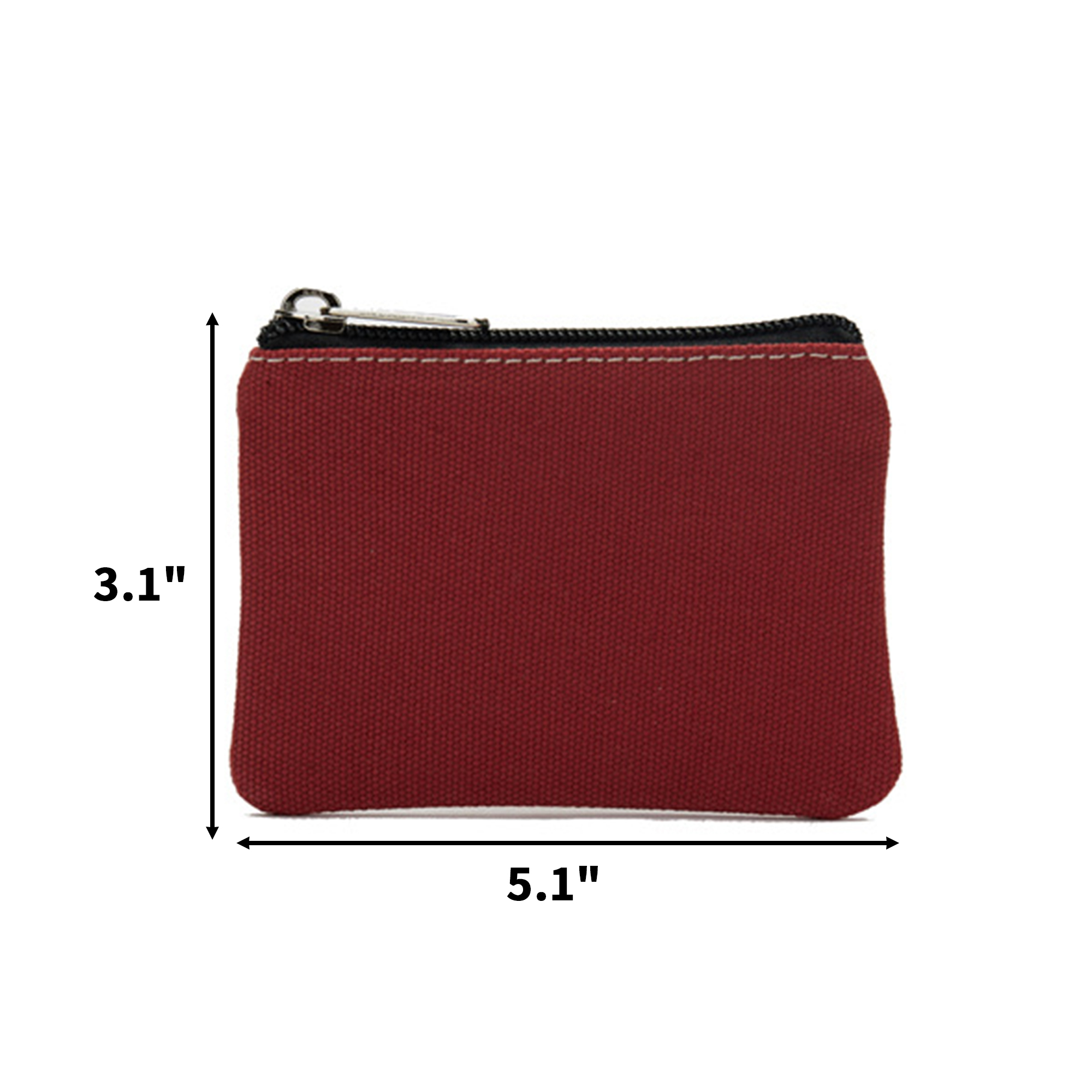 Canvas Zipper Bag Coin Purse Lightweight Design 24