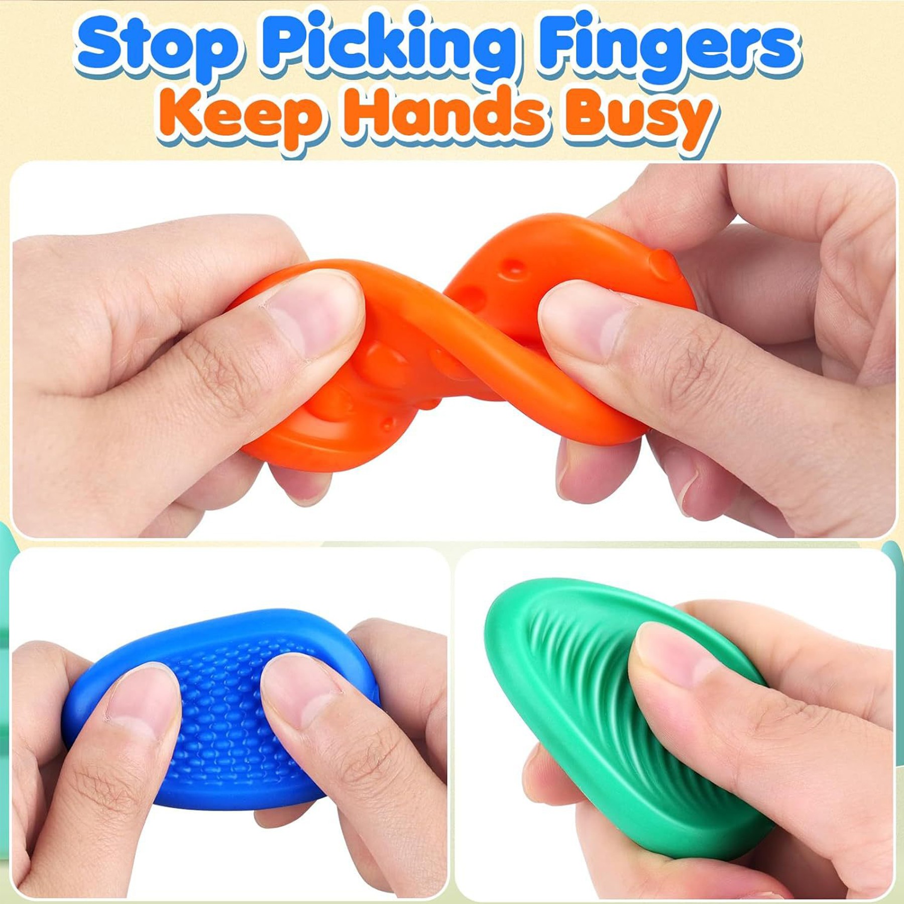 Silicone Sensory Stone Set (6 Pieces) 3
