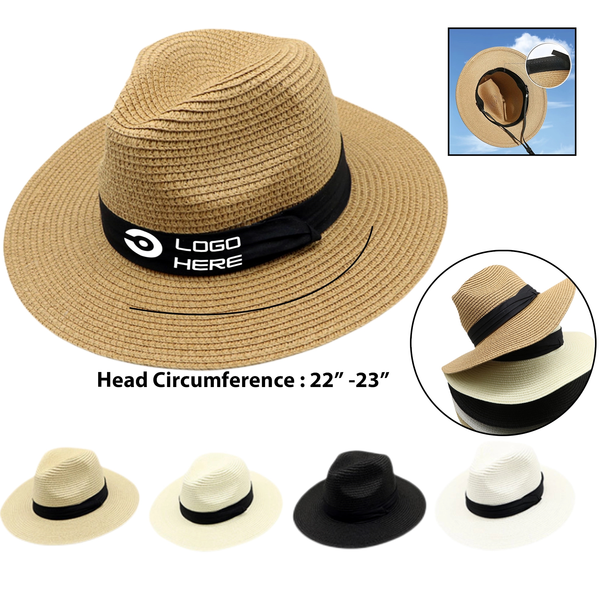 Wide Brim Straw Panama Roll up Hat Fedora Beach Sun Cap 9