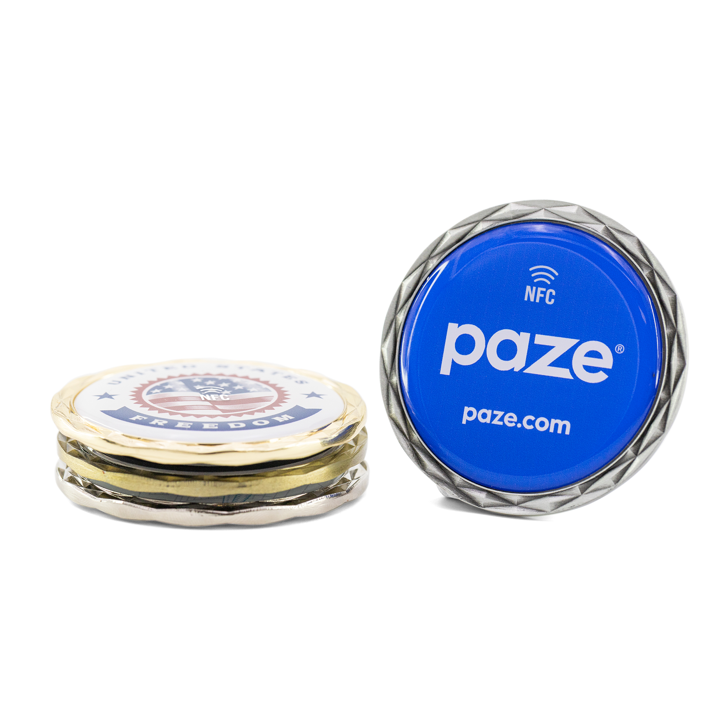 NFC Challenge Coin w/ Diamond Border (2") 2