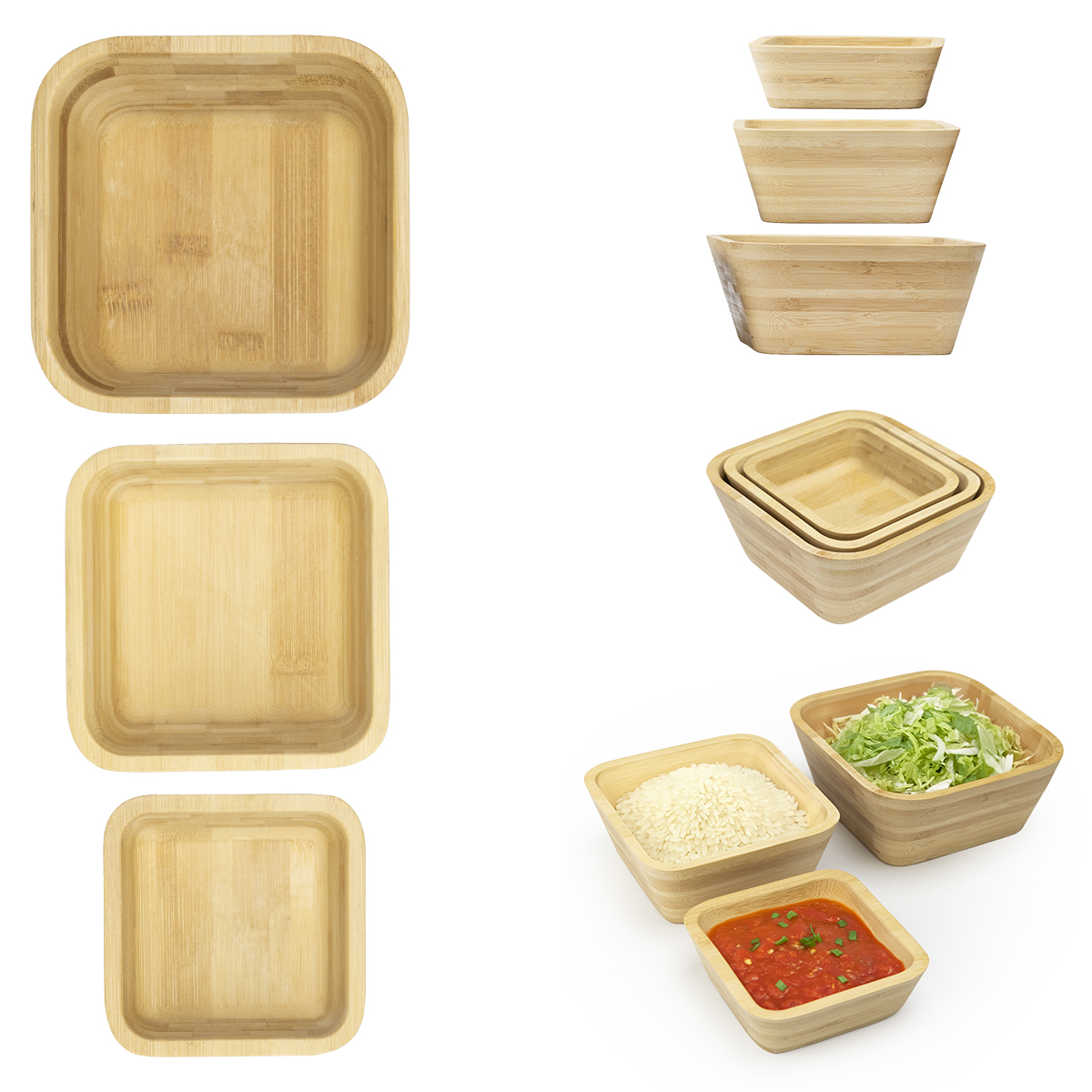 Bombay Bamboo Nesting Bowl Set 2
