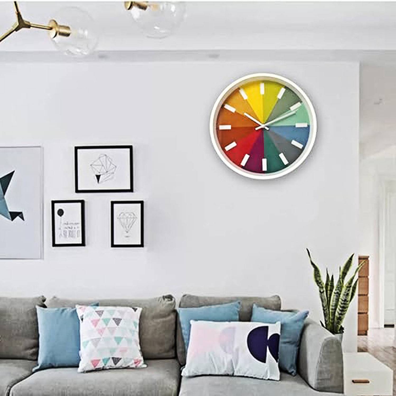 10" Rainbow Wall Clock for Home Decoration 8