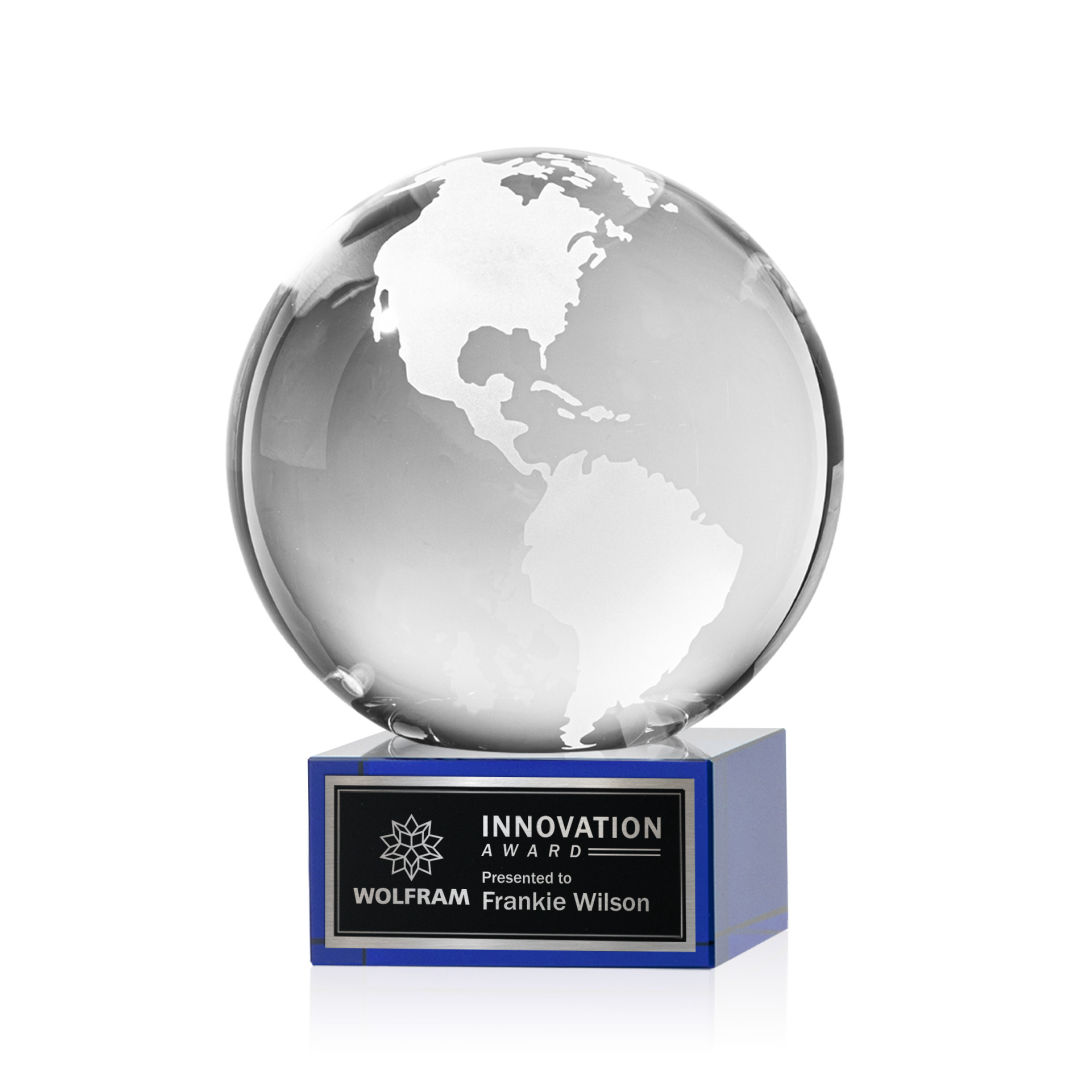 Globe Award on Hancock Base - Blue 18
