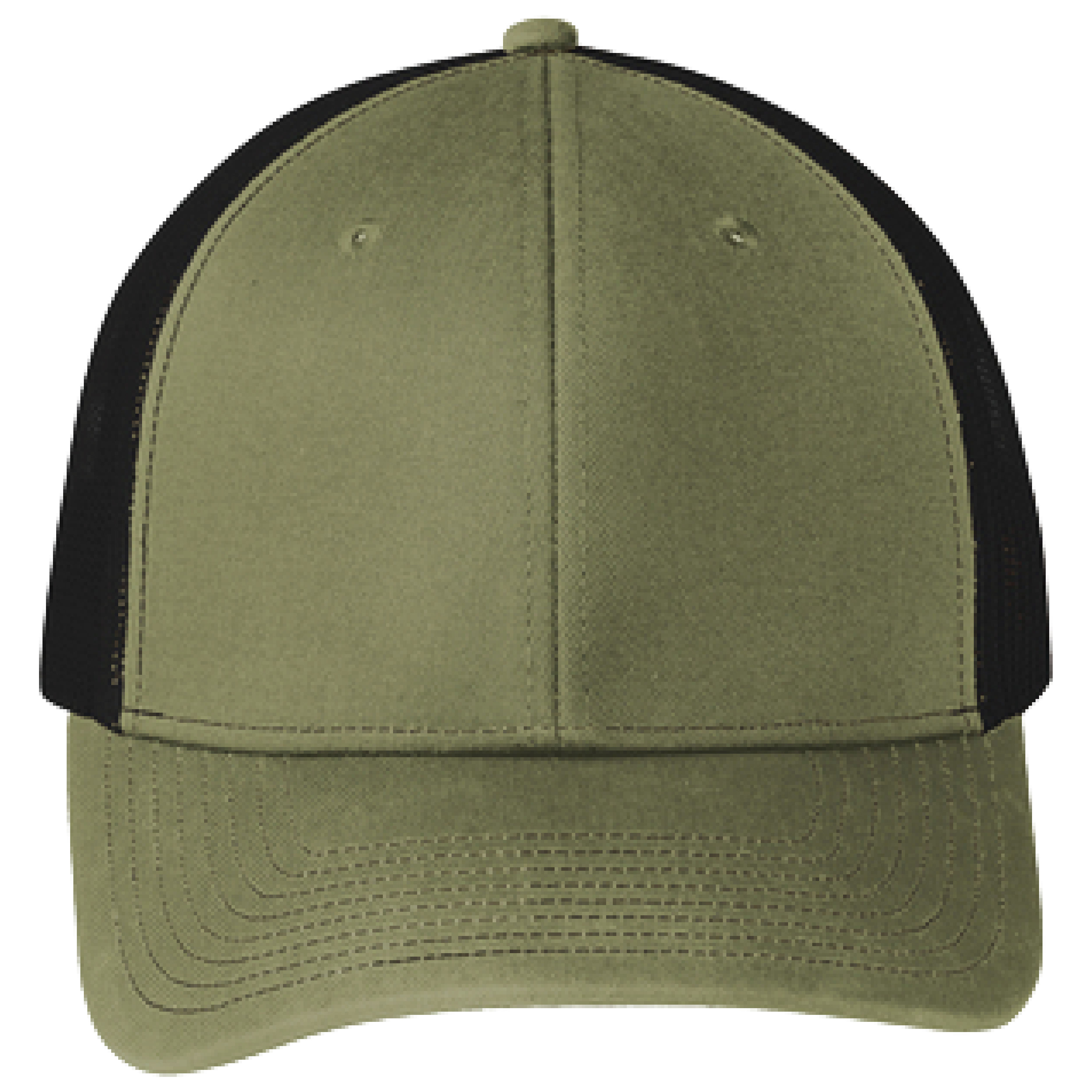 Port Authority C402 6-Panel Snapback Trucker Hat w/Leatherette Adhesive Patches or Embroidery 121