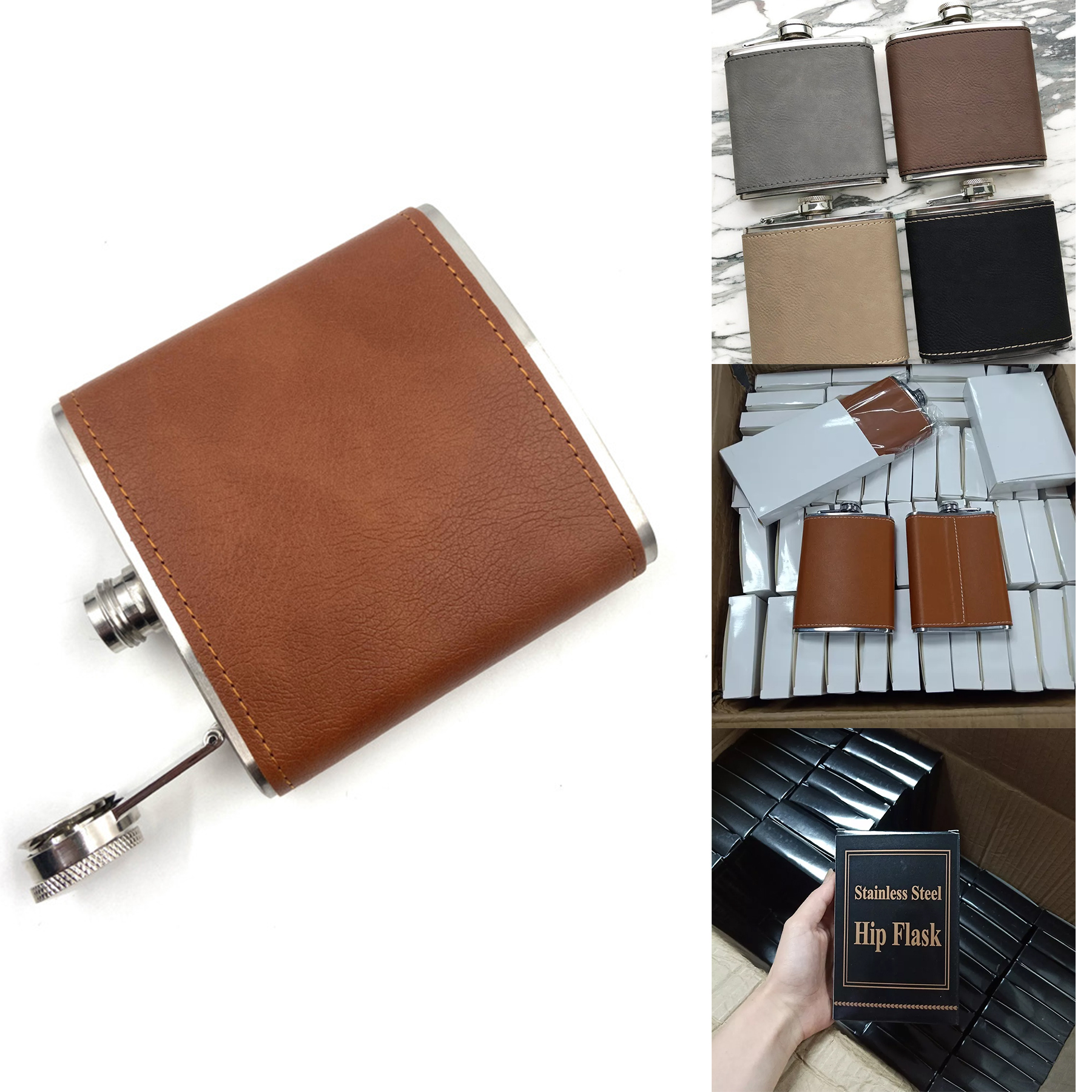 6oz Stainless Steel Hip Flask 2