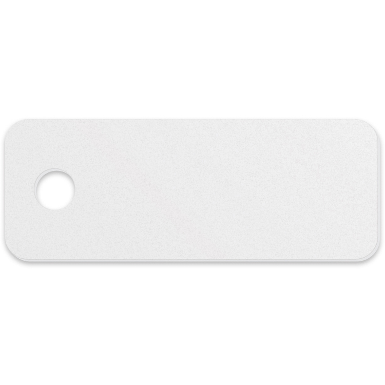 Plastic Key Tag .030 Compressed Laminated PVC (0.75"x2"), Full Colour 3