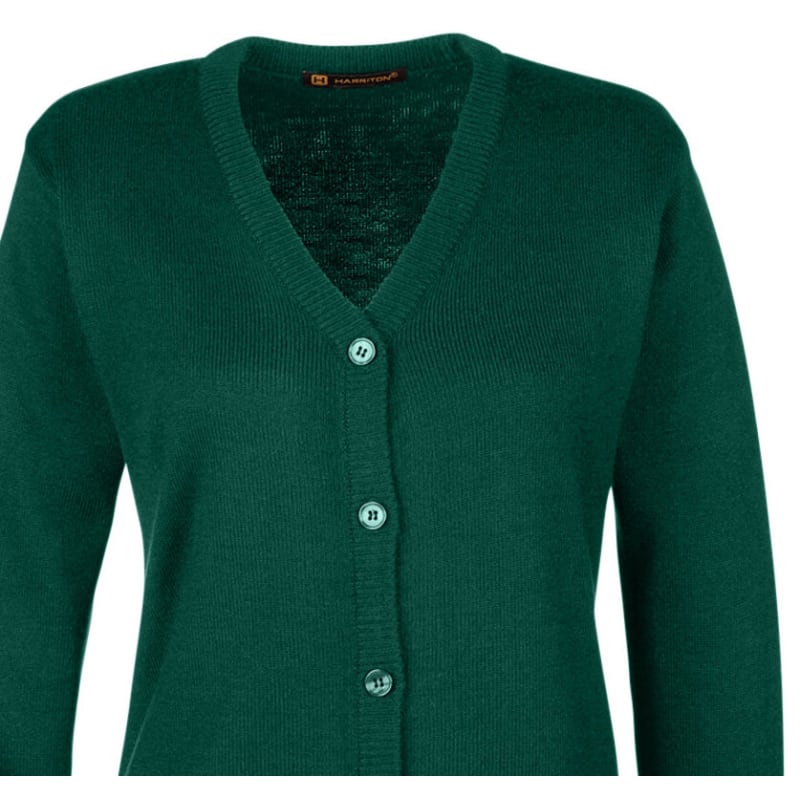 Harriton Ladies' Pilbloc™ V-Neck Button Cardigan Sweater 22