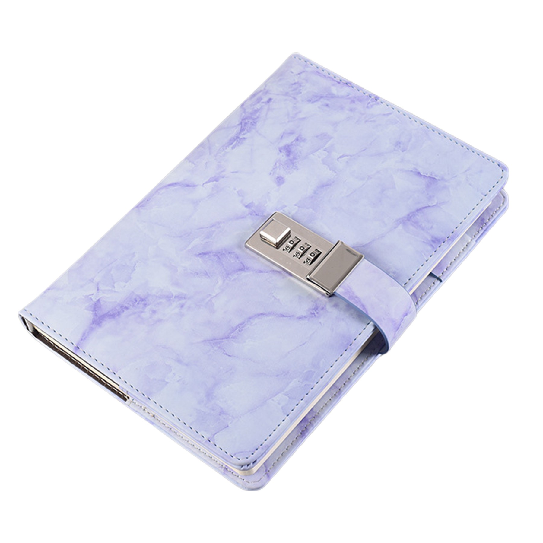 Marble Pu Leather A5 Journal W/ Combination Lock 7