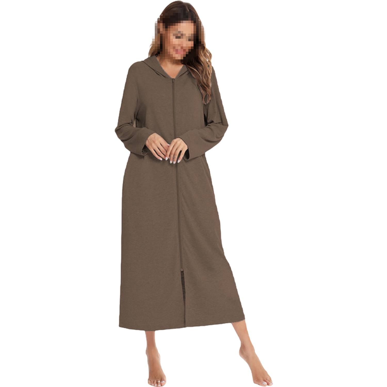 All-Season Long Zippered Housecoat Nightgown 17