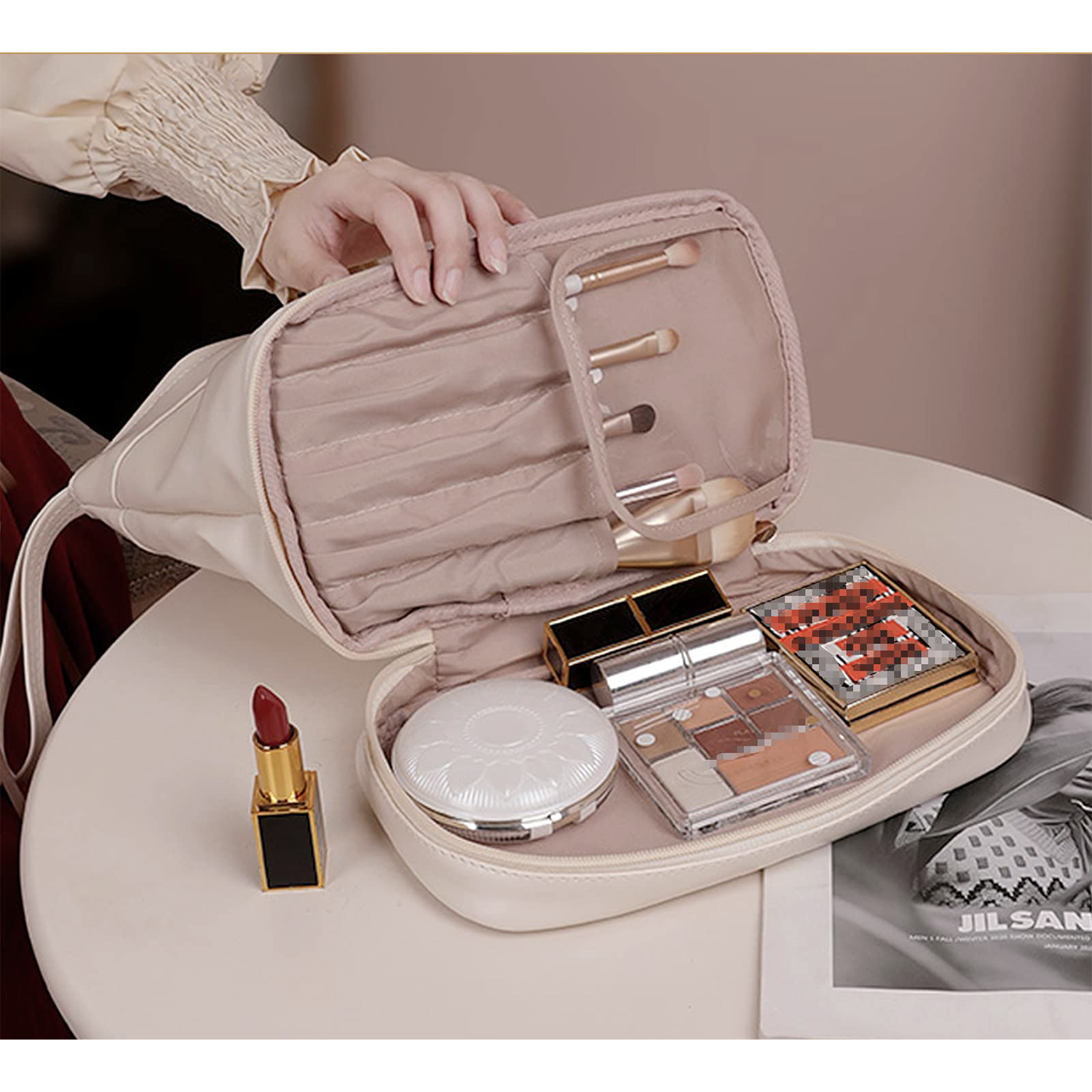 Large Double Layer Cosmetic Bag 4