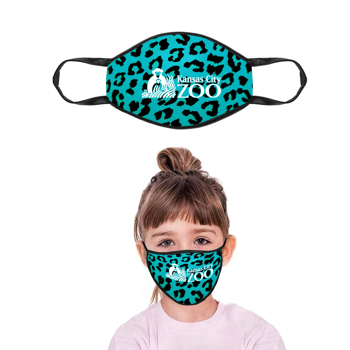 Youth Size USA Made Full Color Face Mask with Ear Loops - Sublimated 1