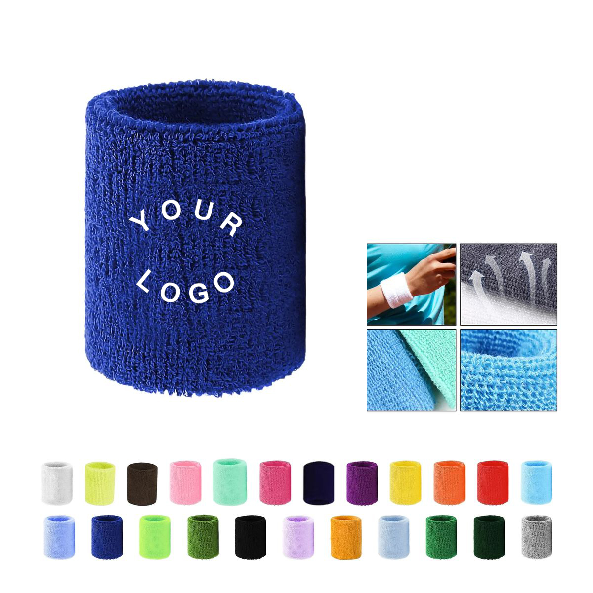 Cotton Sports Wristband Sweat Absorbing Accessory 20