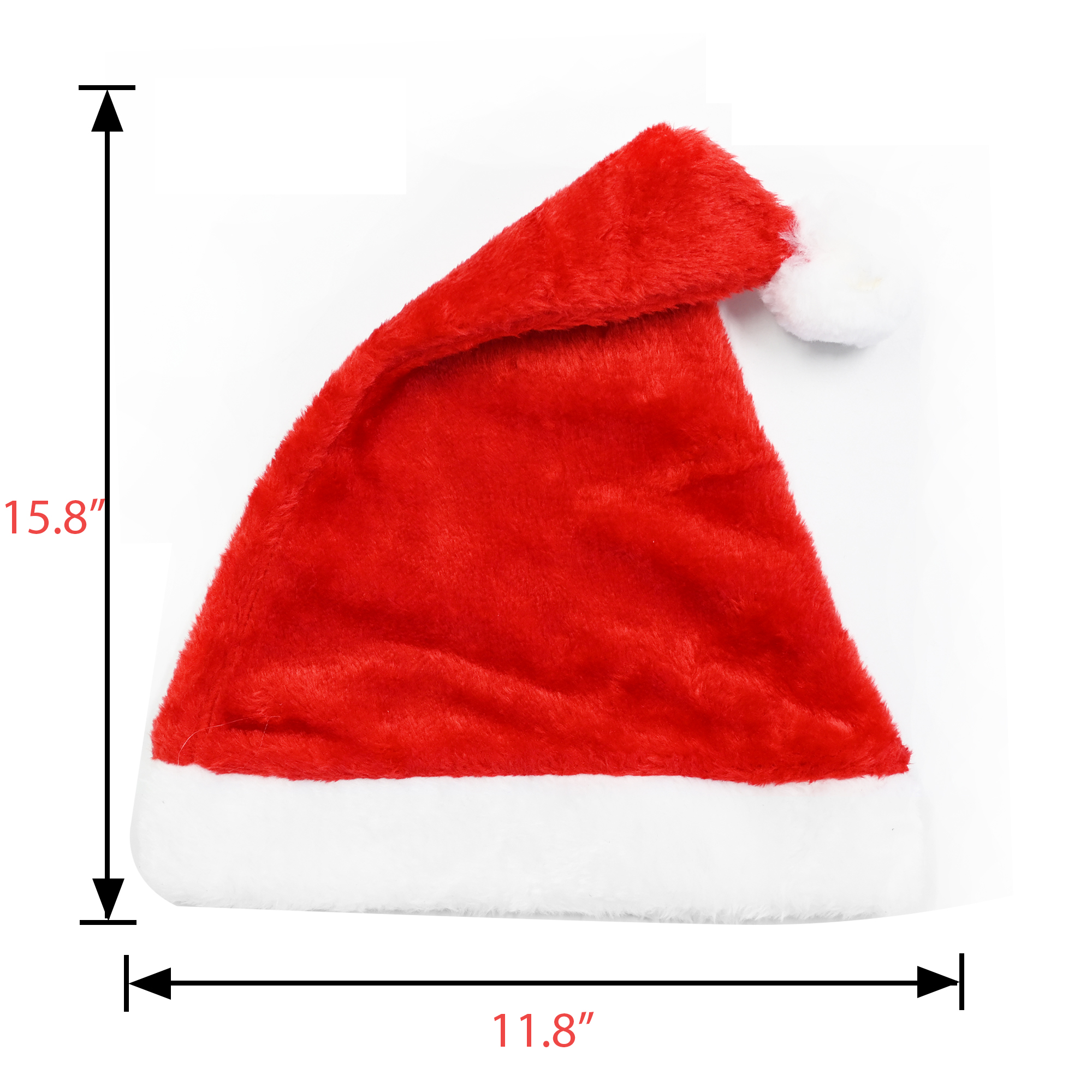 Fuzzy Plush Christmas Santa Hats 8