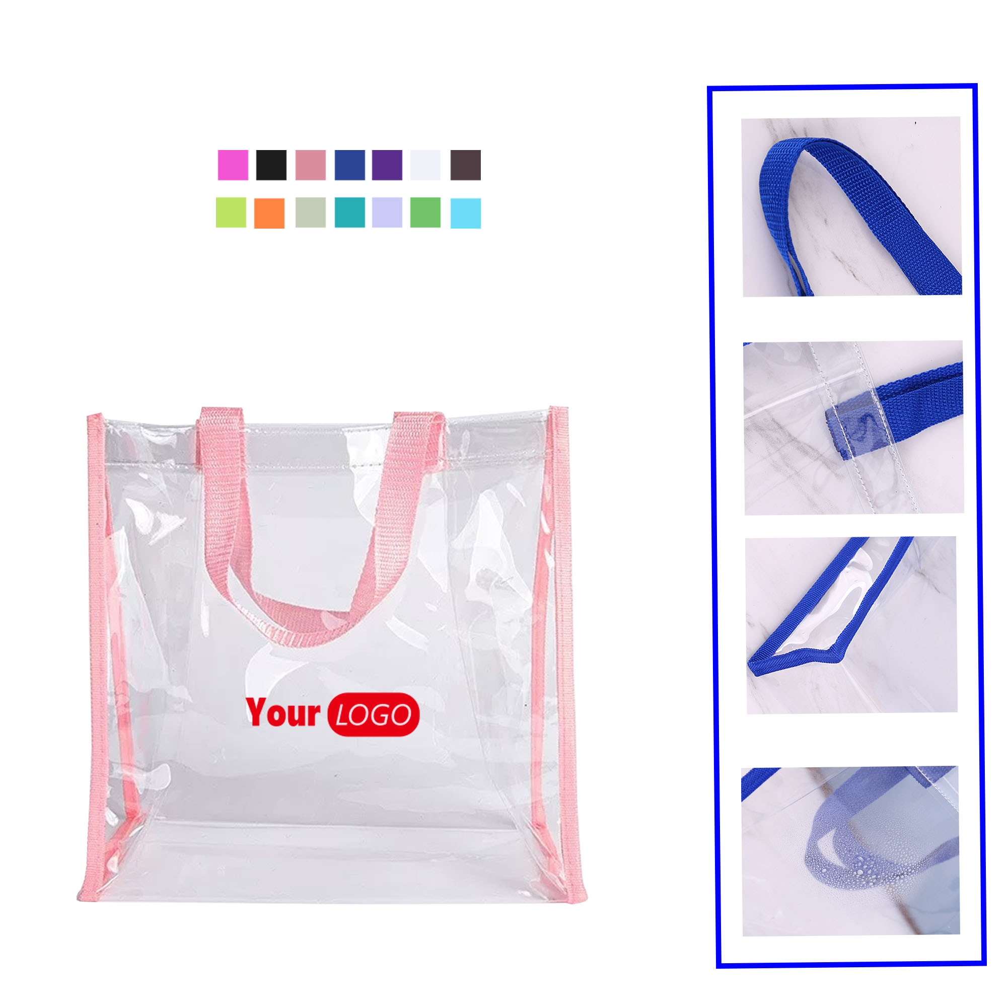 Waterproof Clear personalized Tote Bag Daily Use 2