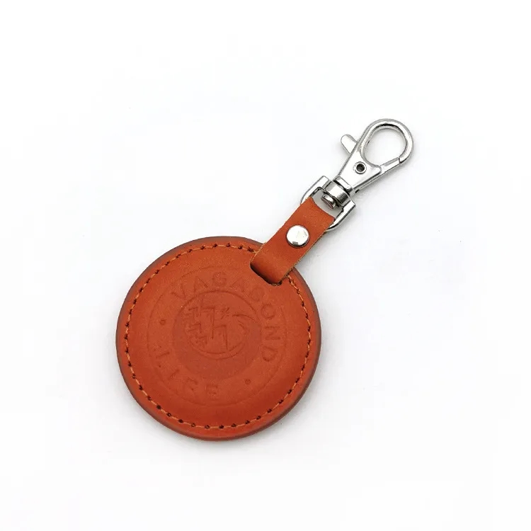Debossed PU Leather Keychain 3