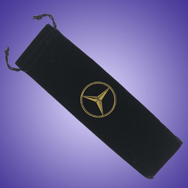 BLACK PEN VELVET DRAWSTRING POUCH 2