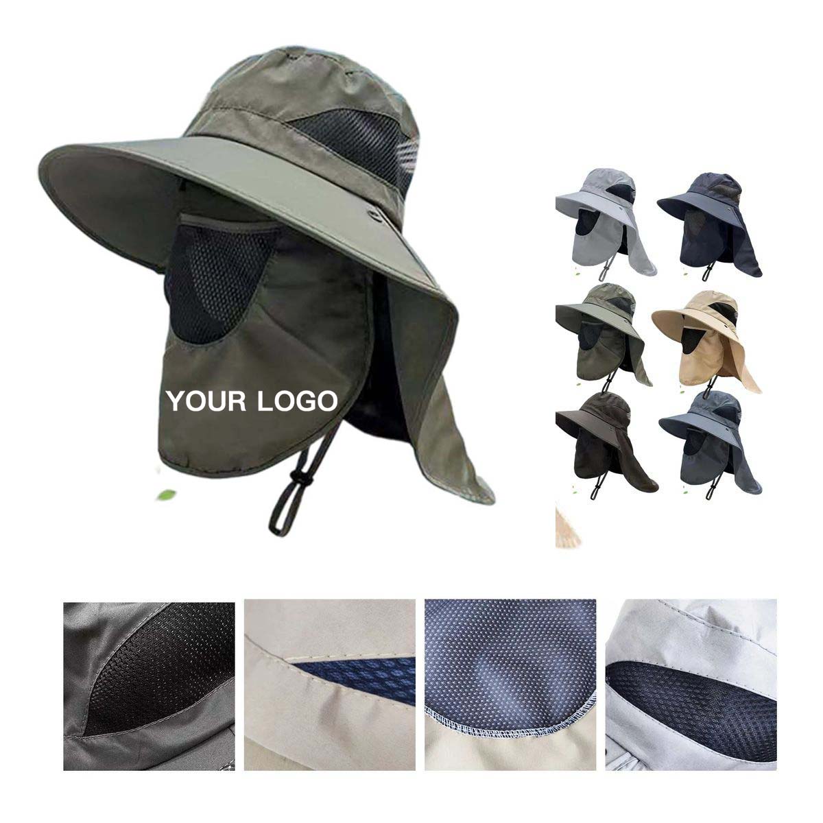 Breathable Mesh Shawl Hat for Sun Protection 10