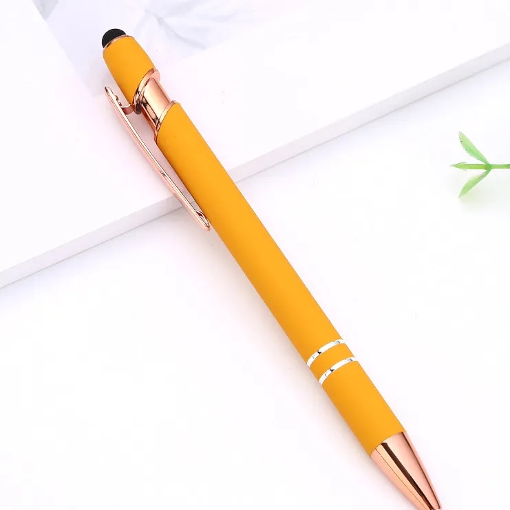 Ellipse Rose Gold Pen with Stylus 2