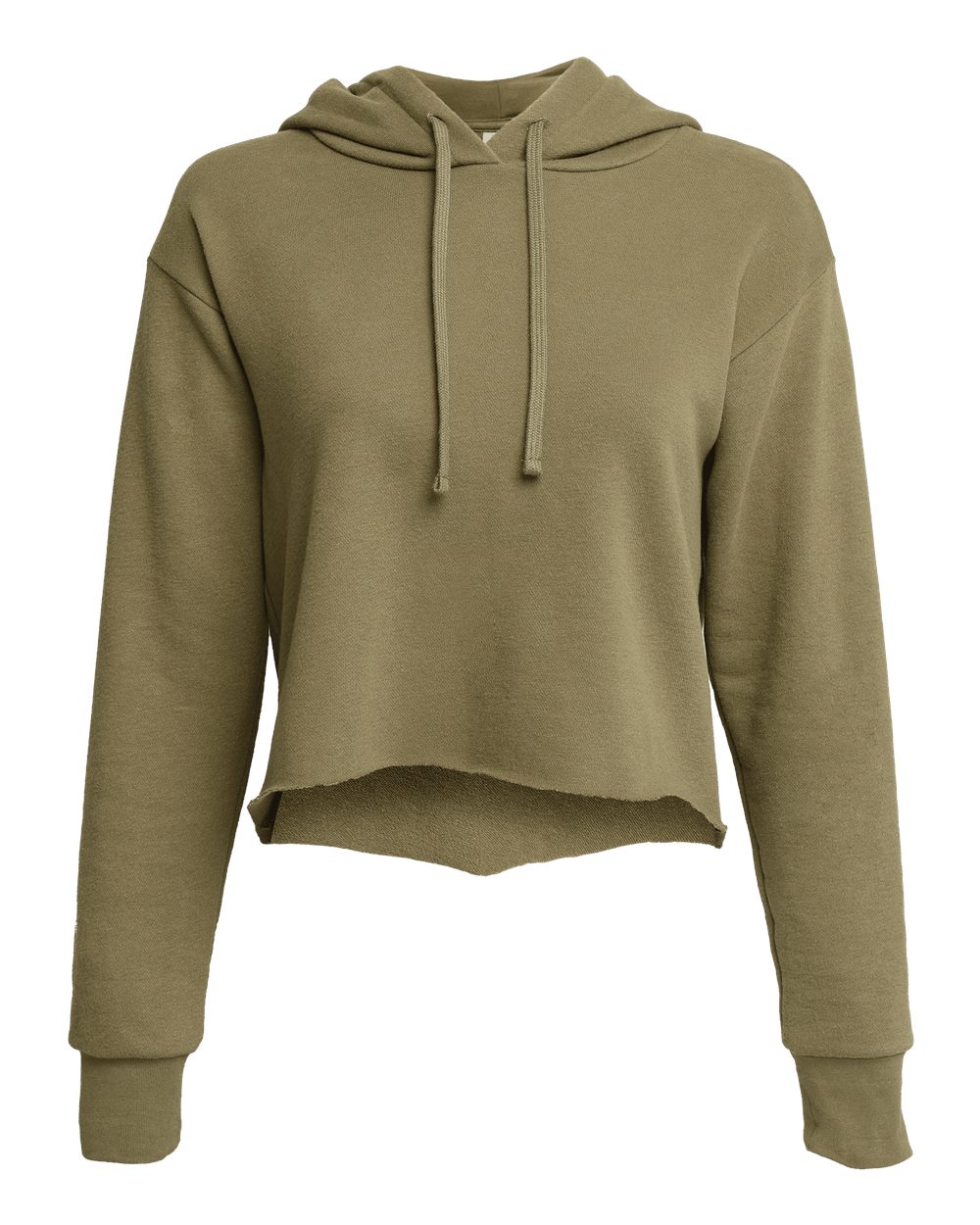 Women's Laguna Sueded Raw Edge Crop Hoodie Sweatshirt - 9384 6