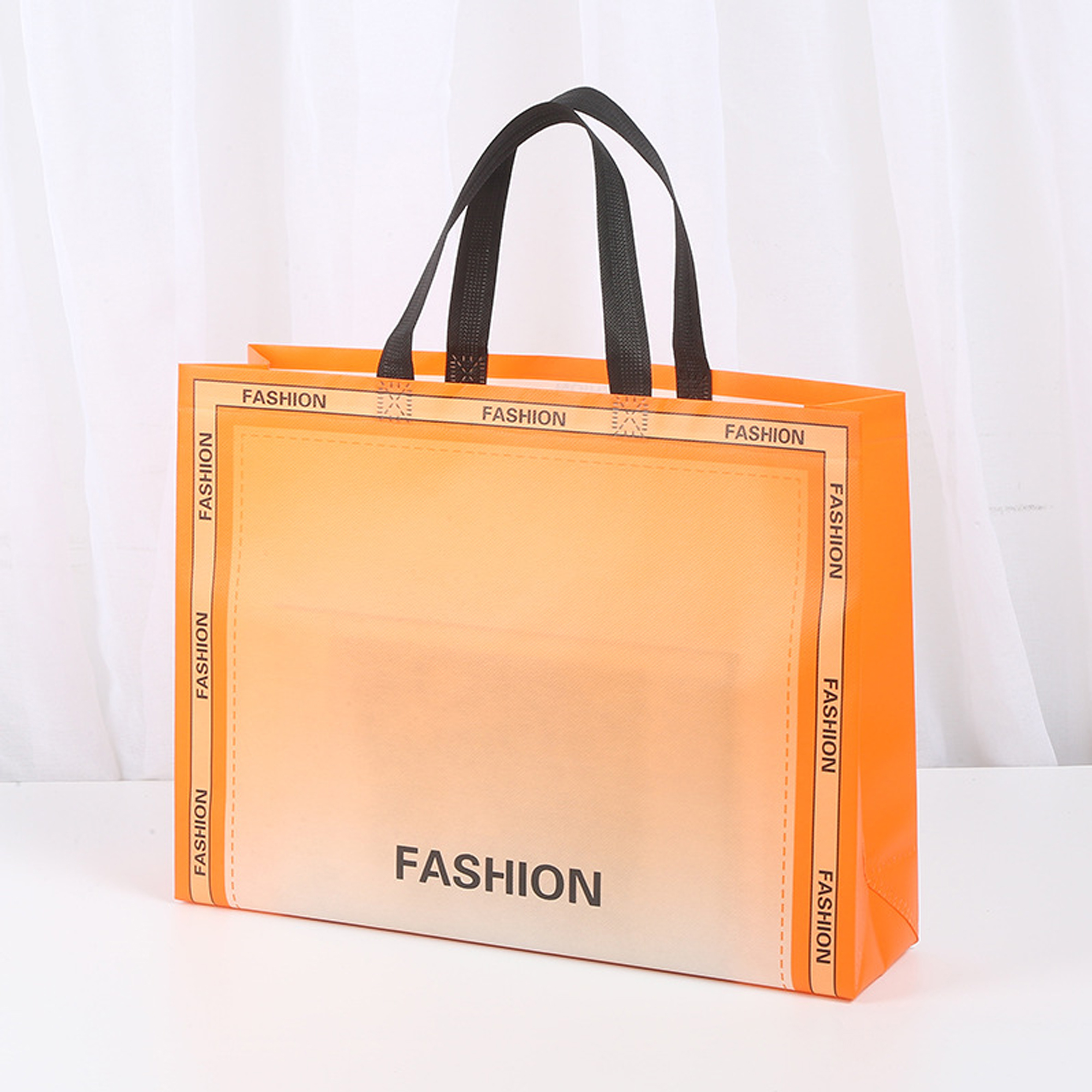 Gradient Color Non-Woven Grocery Tote Gift Bag 3