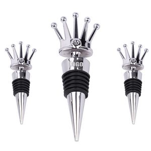 Elegant Silver Crown Wine Bottle Stopper 3