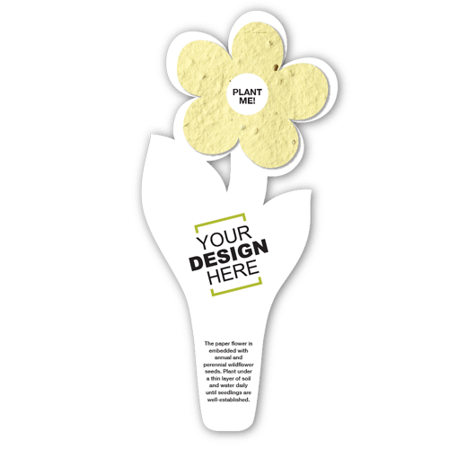 Seed Paper Flower Bookmark 11