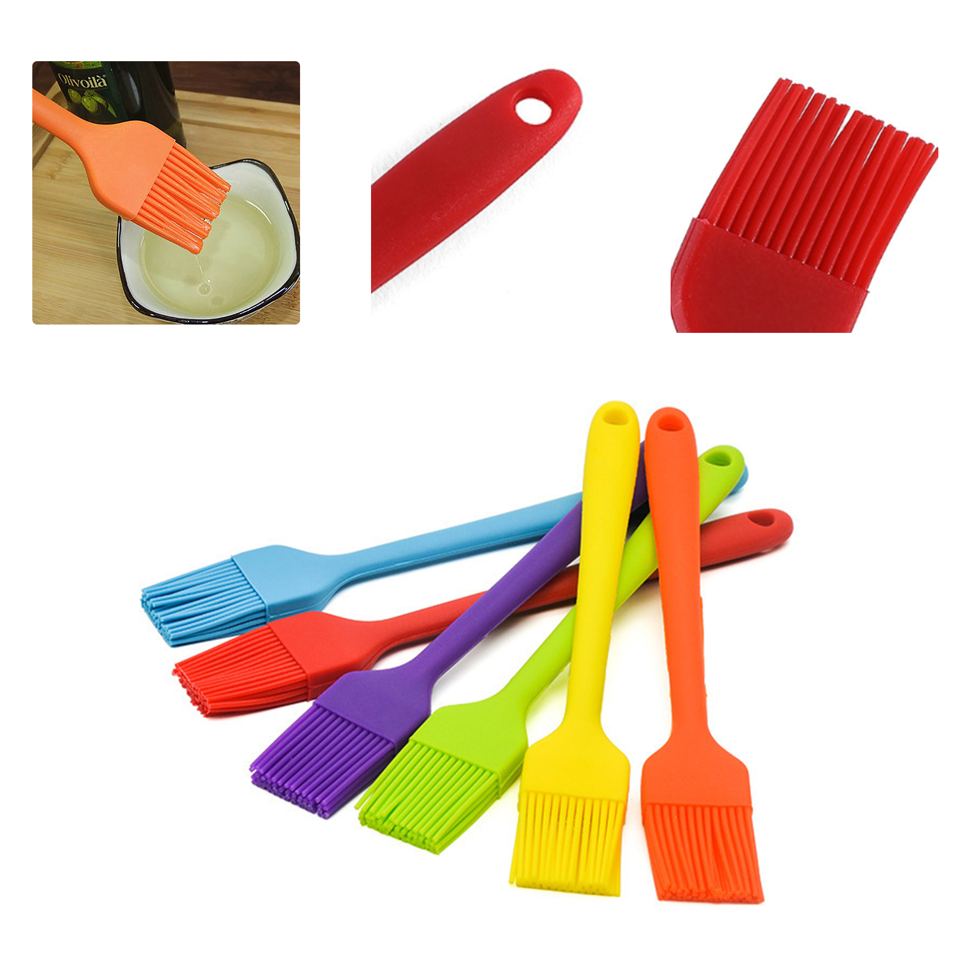 MOQ50 Custom Silicone BBQ Basting Brush With Logo 2