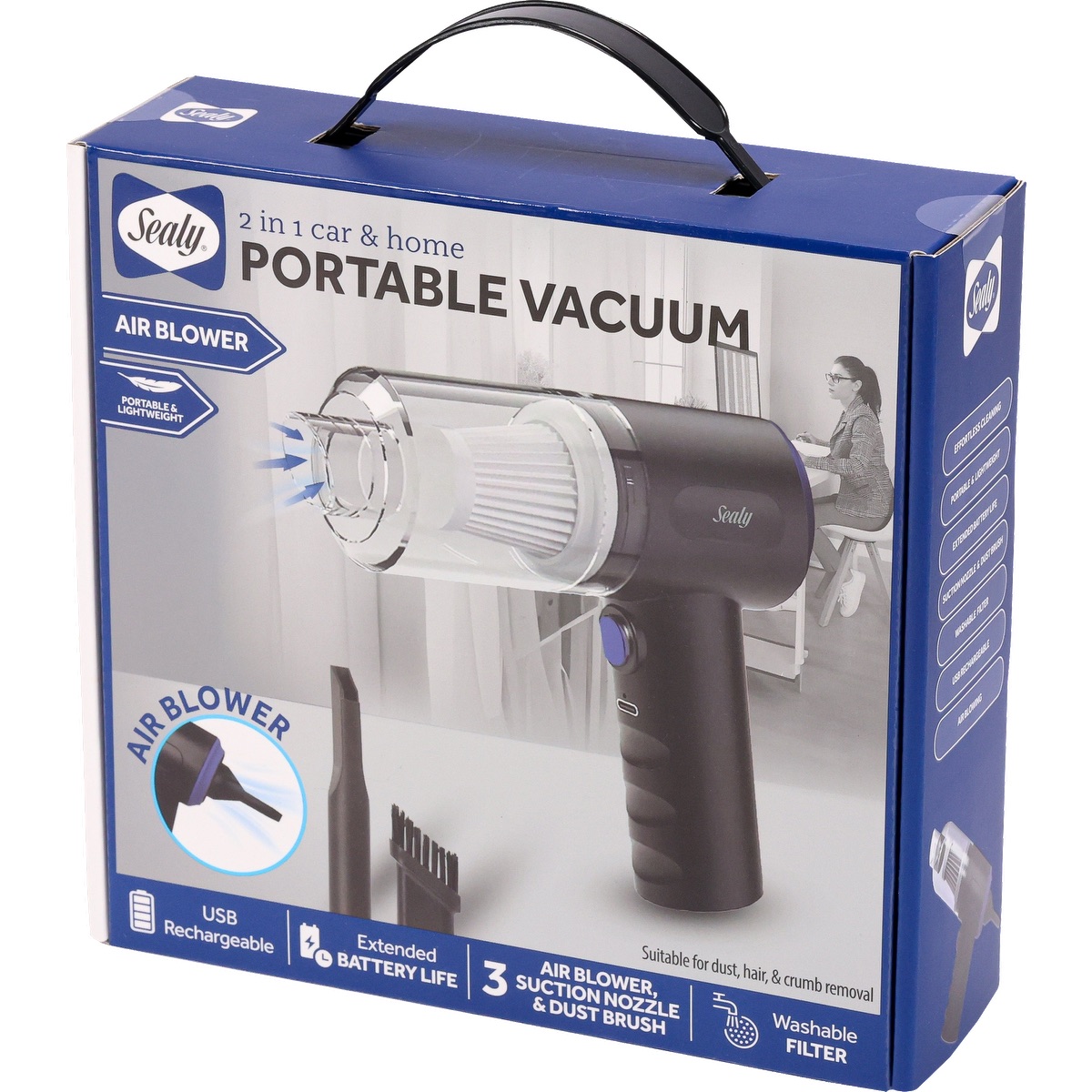 Sealy® 2-in-1 Car & Home Portable Vacuum 4