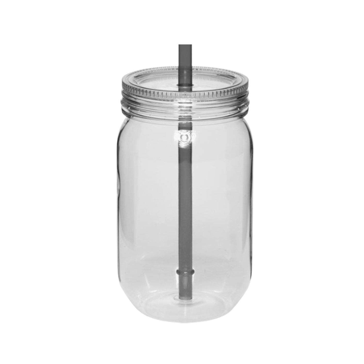 Plastic Mason Jar with Straw, 24 oz. 3