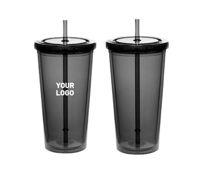 Double Wall Acrylic Tumbler with Straw, 20 oz. 7