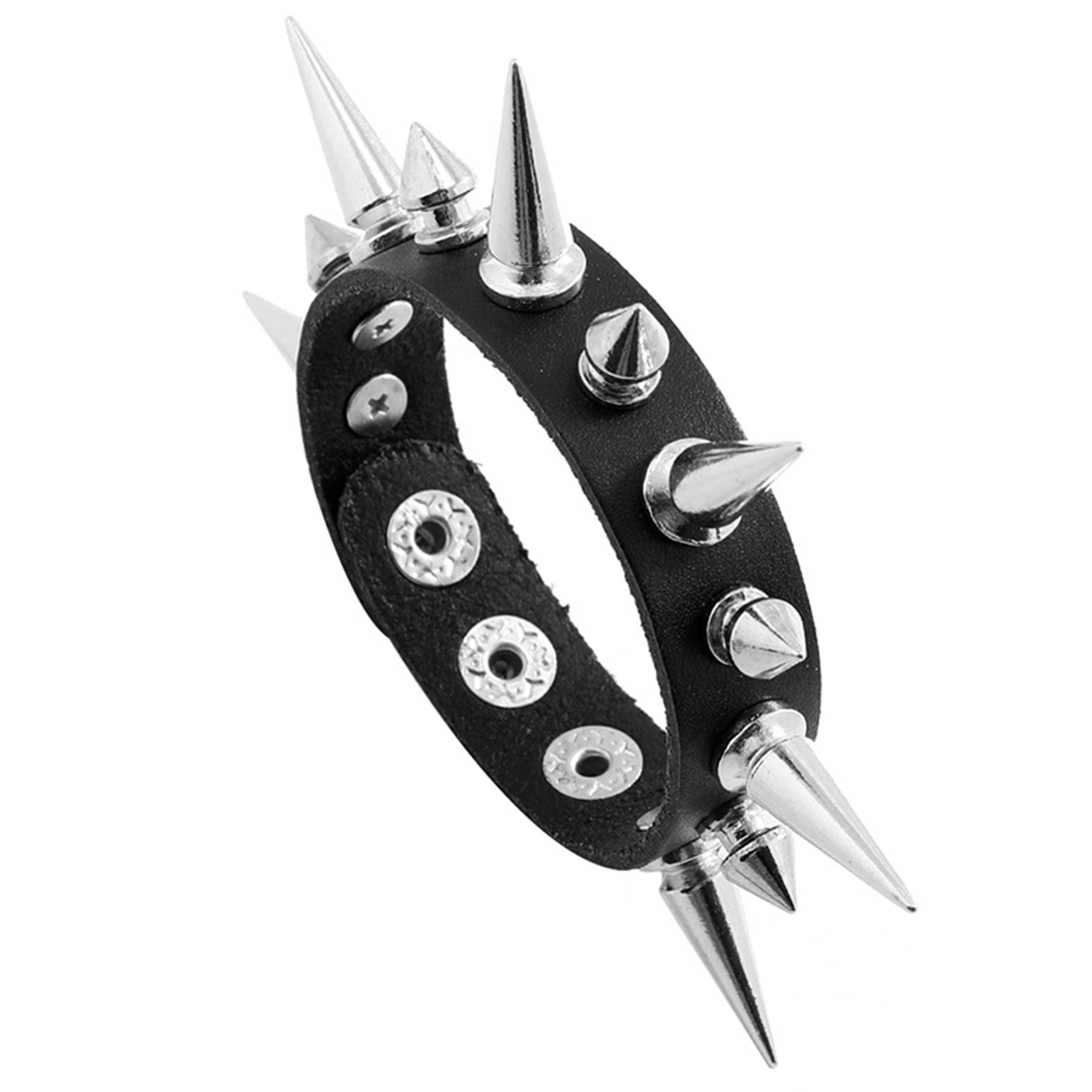 PU Punk style rivet spike bracelet 4