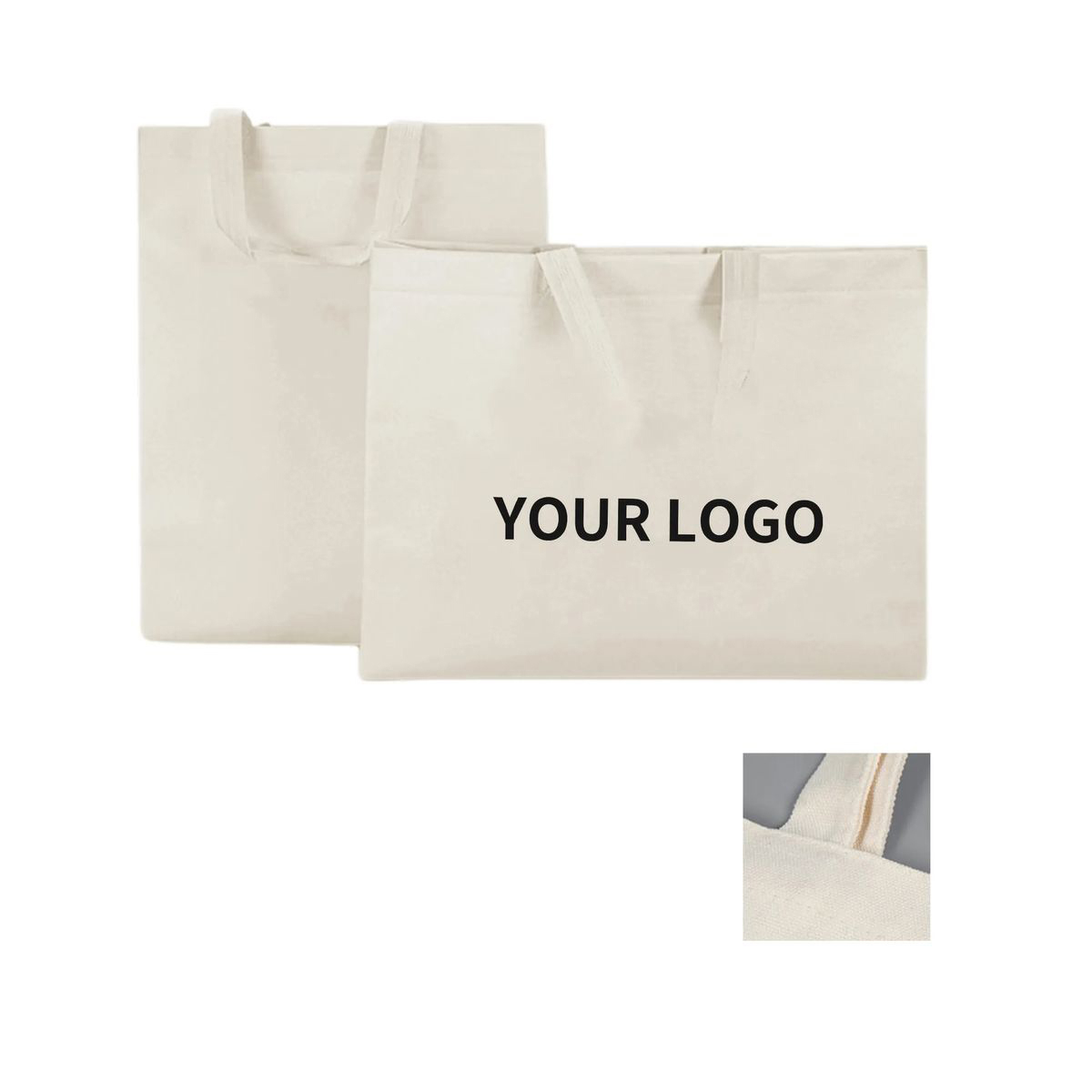 Cotton Canvas Tote with Comfortable Shoulder Length Handles, custom tote bag with logo imprint 4