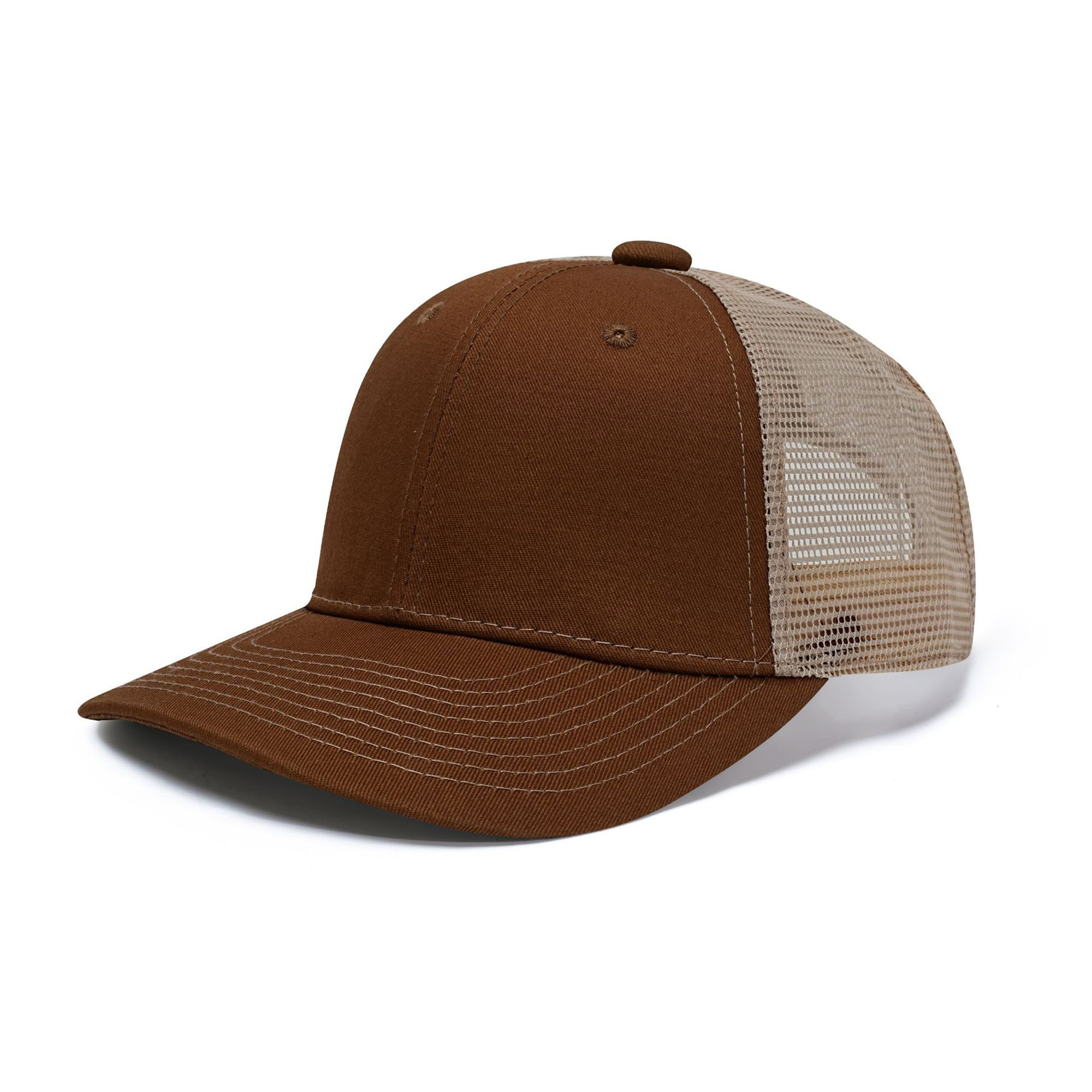 Soft Mesh Snapback Cap Poly Cotton Twill Trucker Hat MOQ50 16