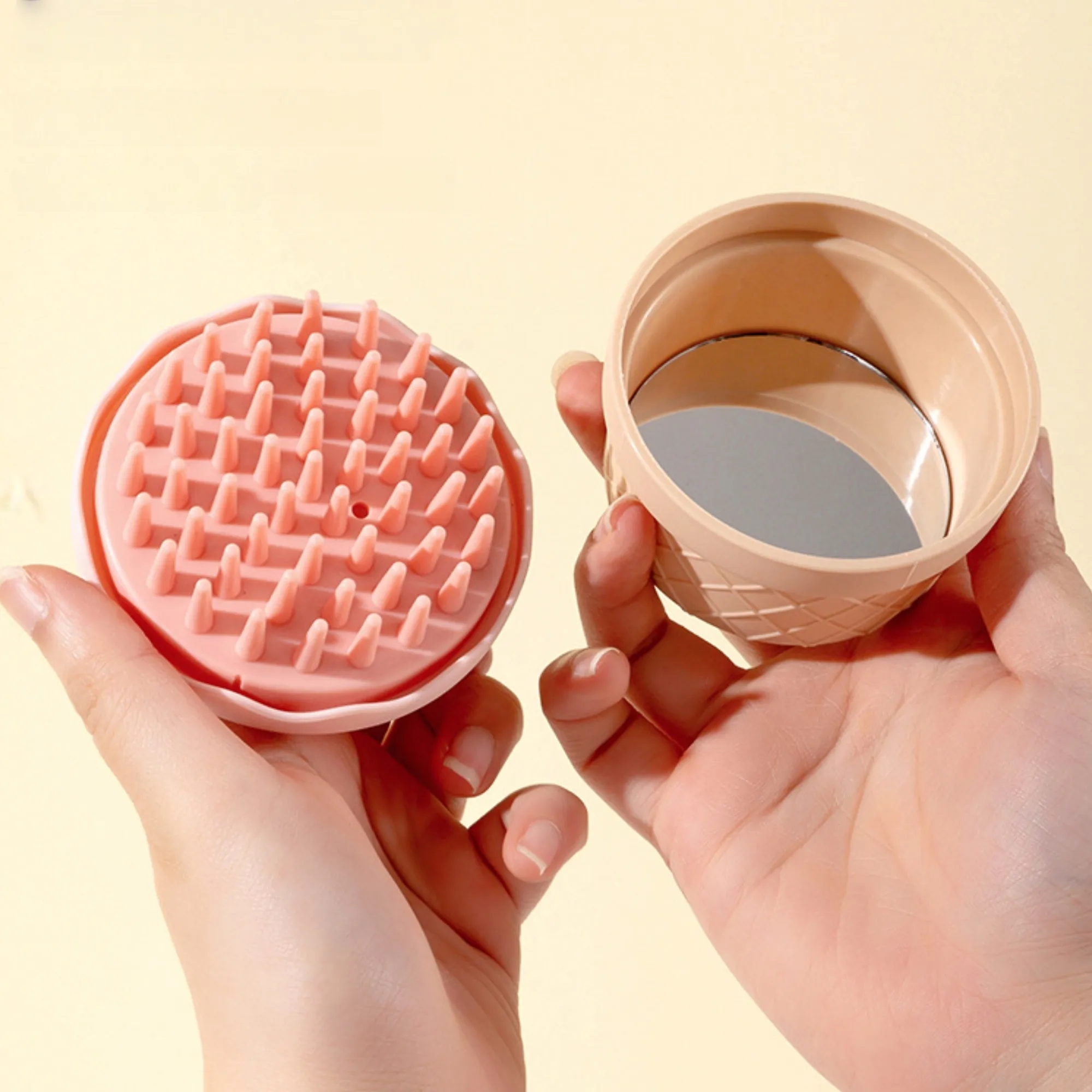 Silicone Hair Shampoo Brush Cleaning Scalp Massager 3