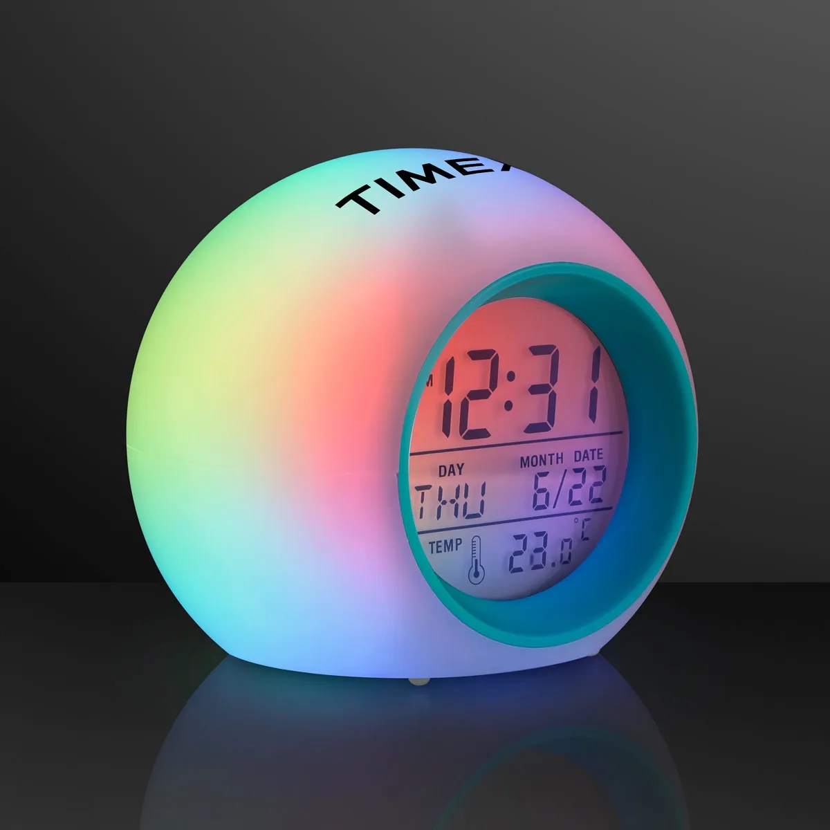 Round LED Clock 4", Glowing Lights + Alarm 3