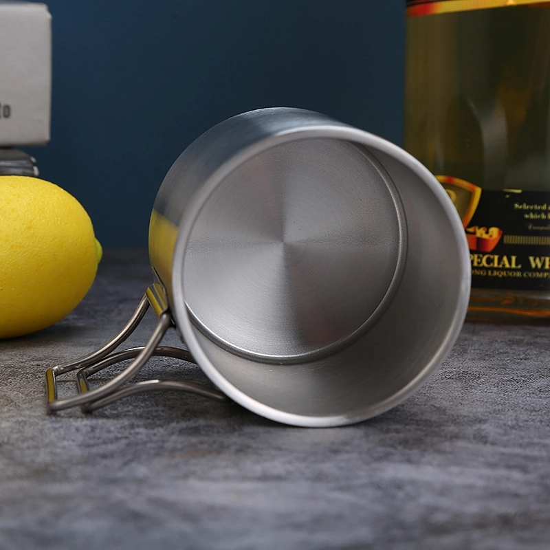 Custom 7.5 oz Double Walled Stainless Steel Camping Mugs 2