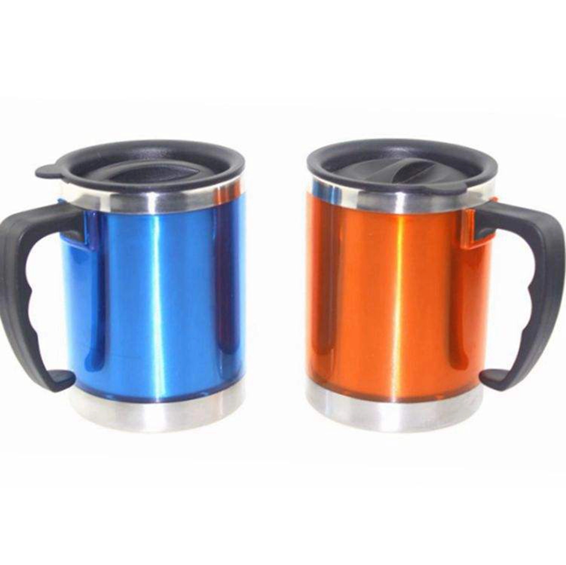 15 Oz. Plastic Shell Double Wall Coffee Travel Mug With Lid 7