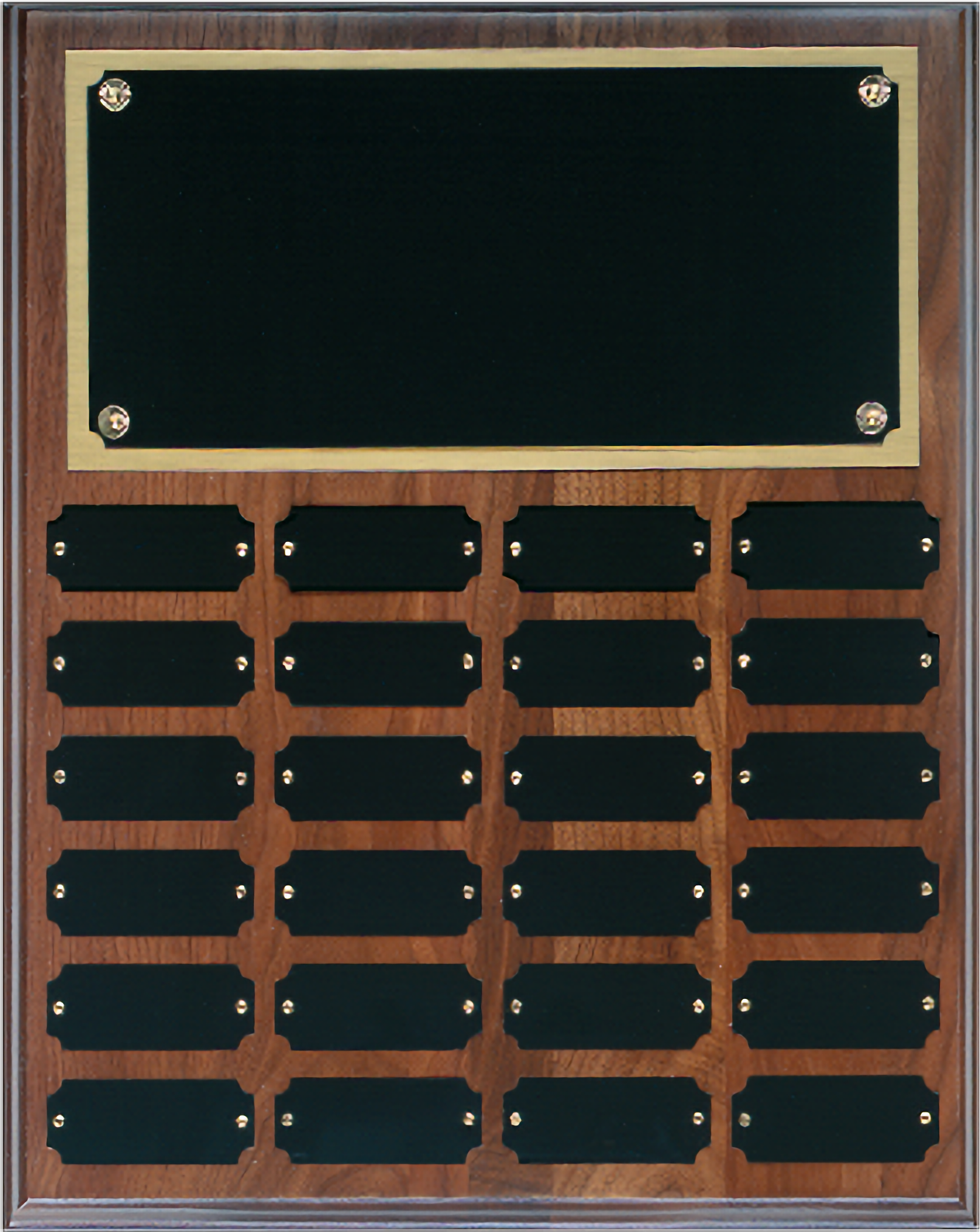 Step Edge Genuine Walnut 24 Plate Perpetual Plaque (12" X 15") 3