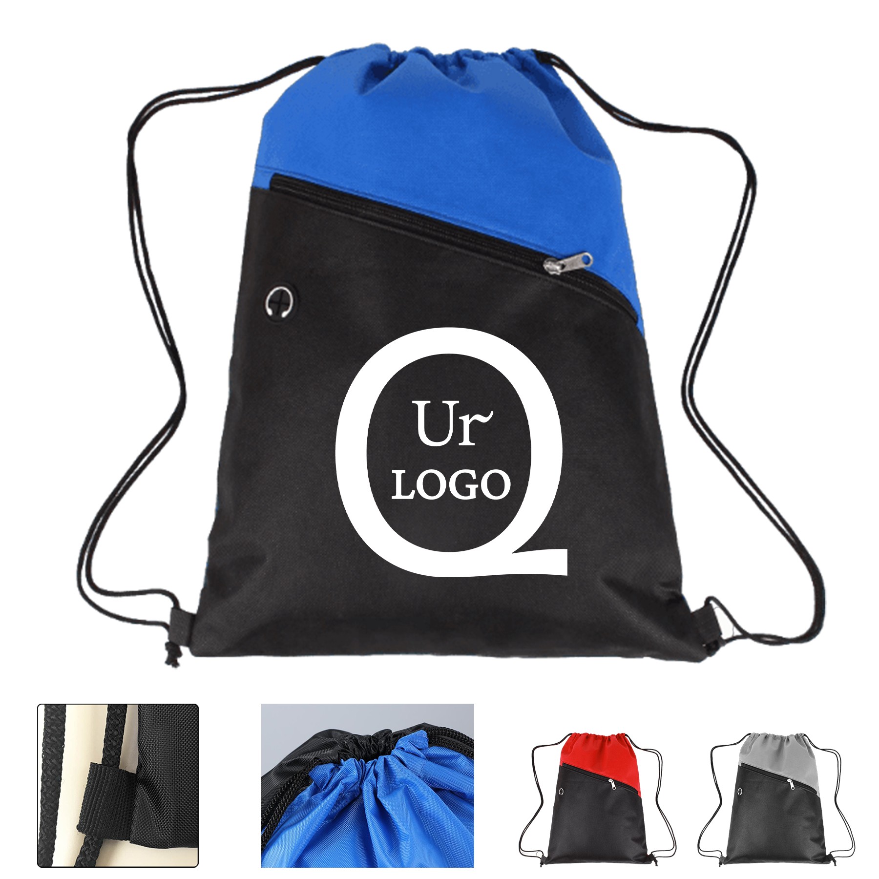 13.8X17.72 Inch Non-Woven Drawstring Backpack