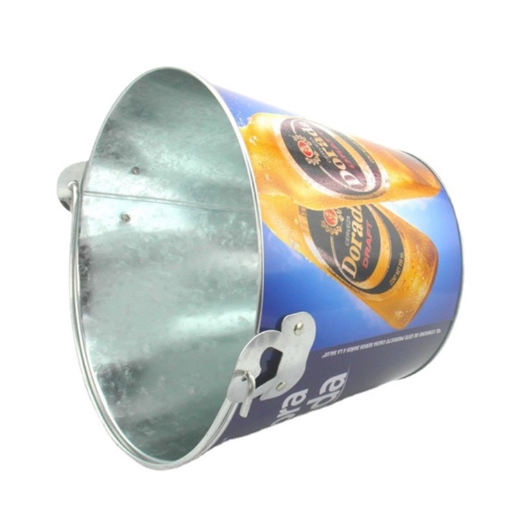 5 Qt Galvanized Metal Ice Bucket/ Beer Bucket 3