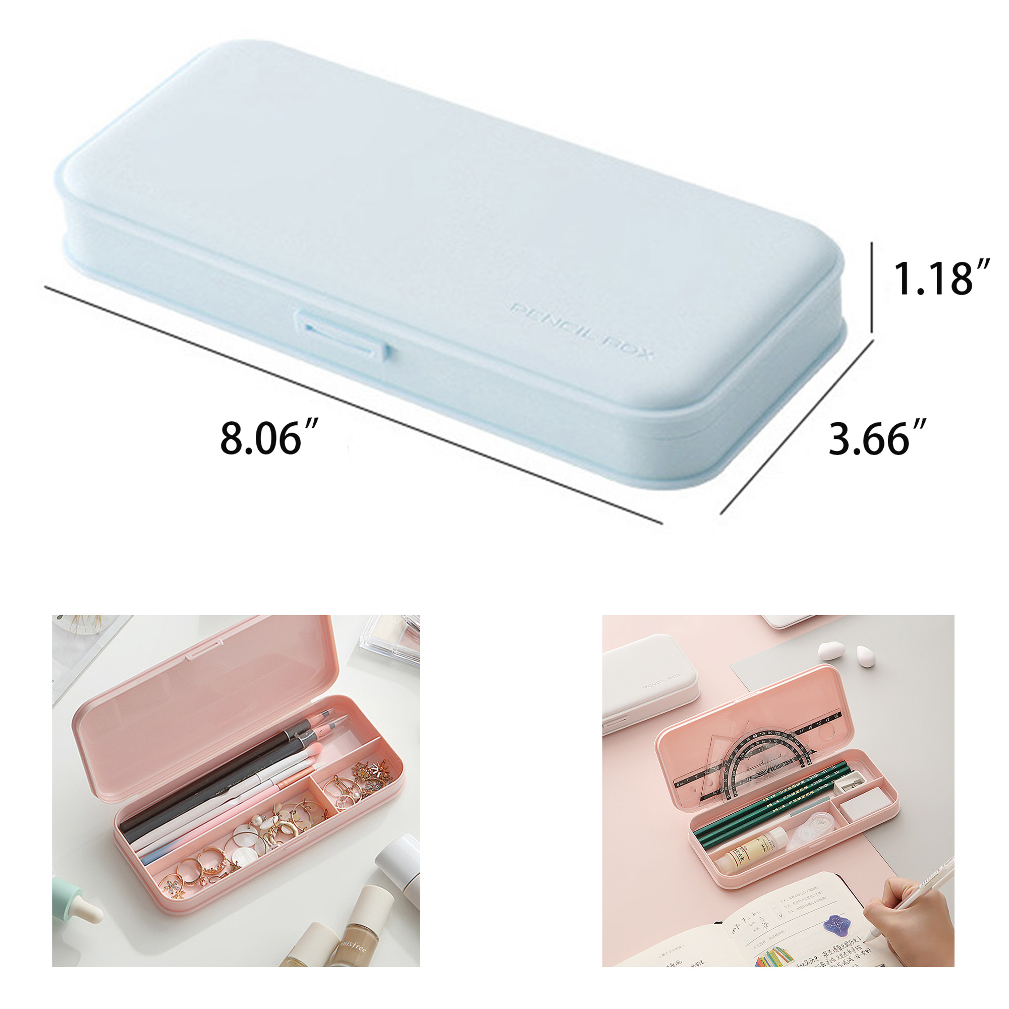 Durable Plastic Storage Case Pencil Box 3