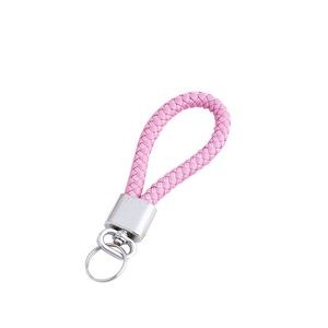 Rotated Ring Weaved PU Leather Keychain Key Organization 10