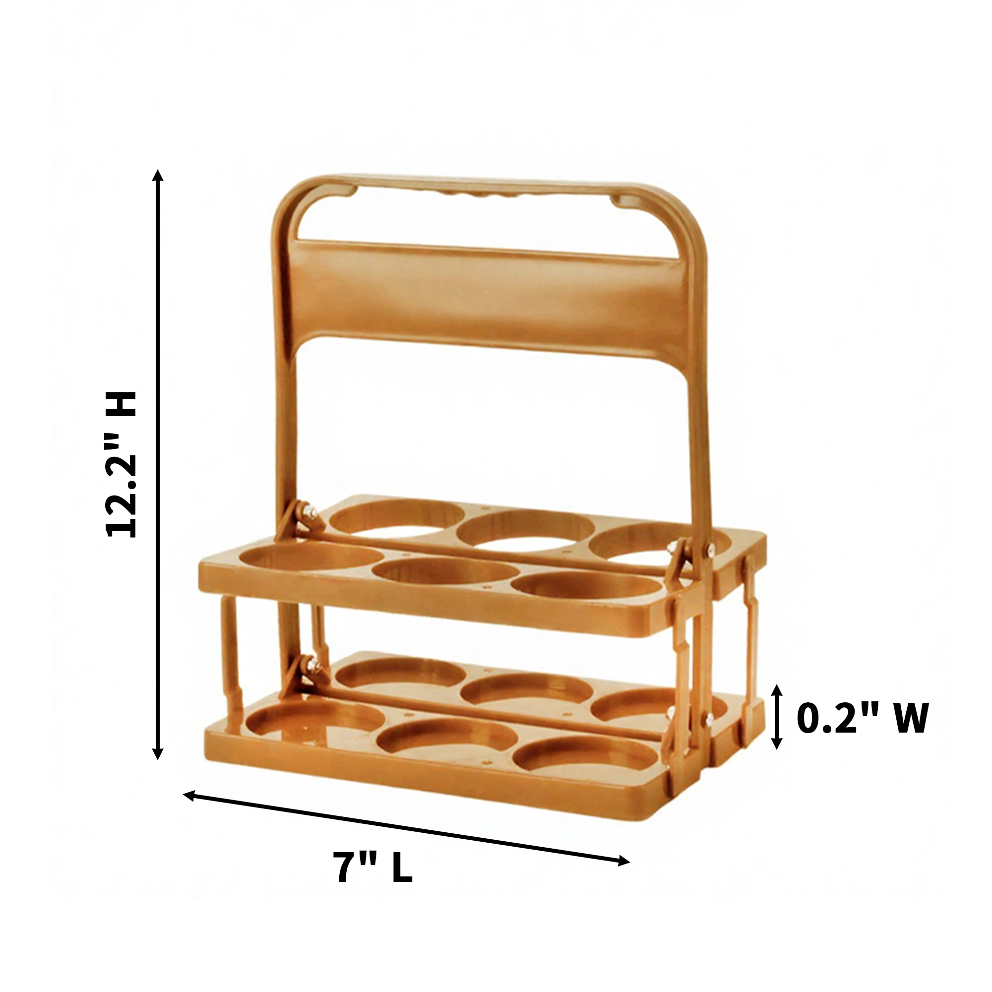 Foldable Six Slot Drink Carrier 10.2" x 7" x 12.2" 8