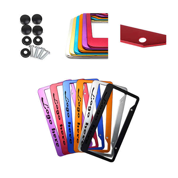 MOQ20 Custom Metal License Plate Frames For Cars 2