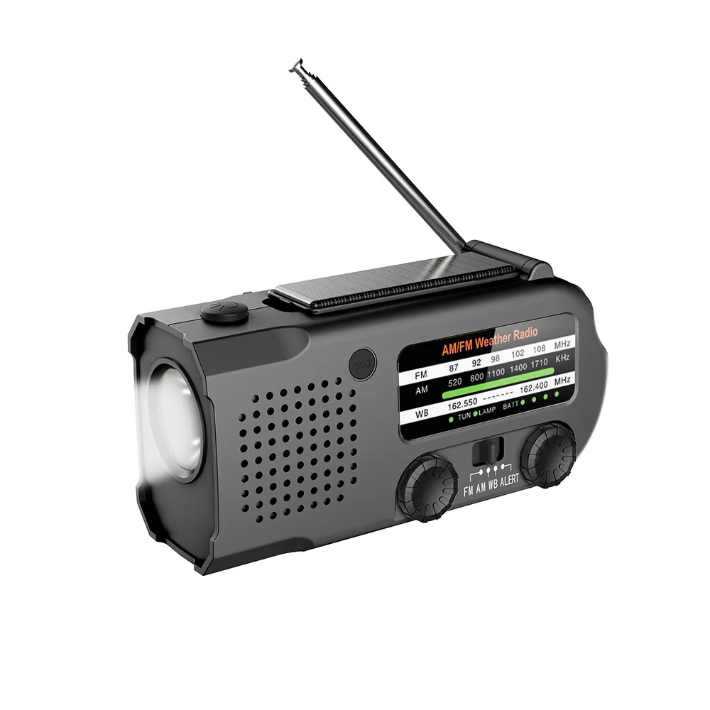 Emergency Radio Solar Hand Crank Flashlight 12