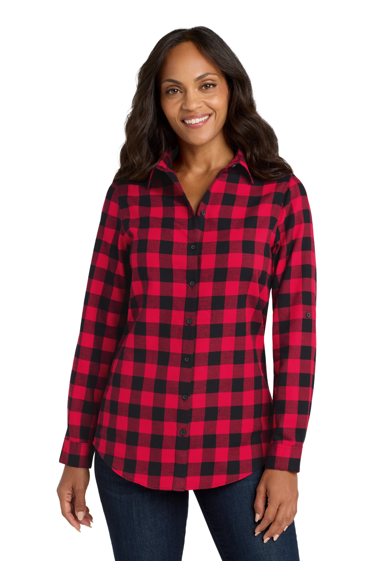 Port Authority Women's Plaid Flannel Tunic . LW668 8