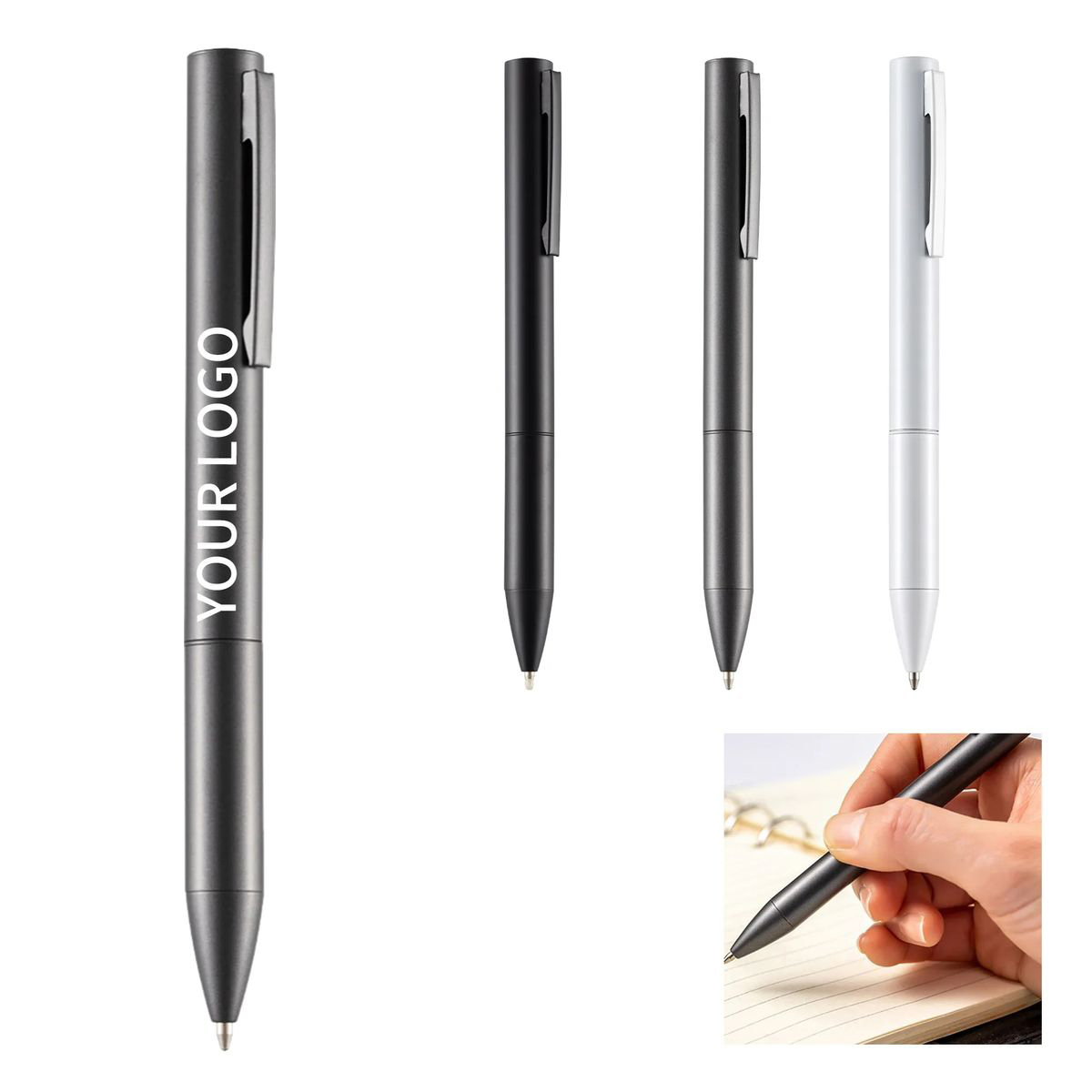 Durable Twist Pen with Stainless Barrel and Refill 2