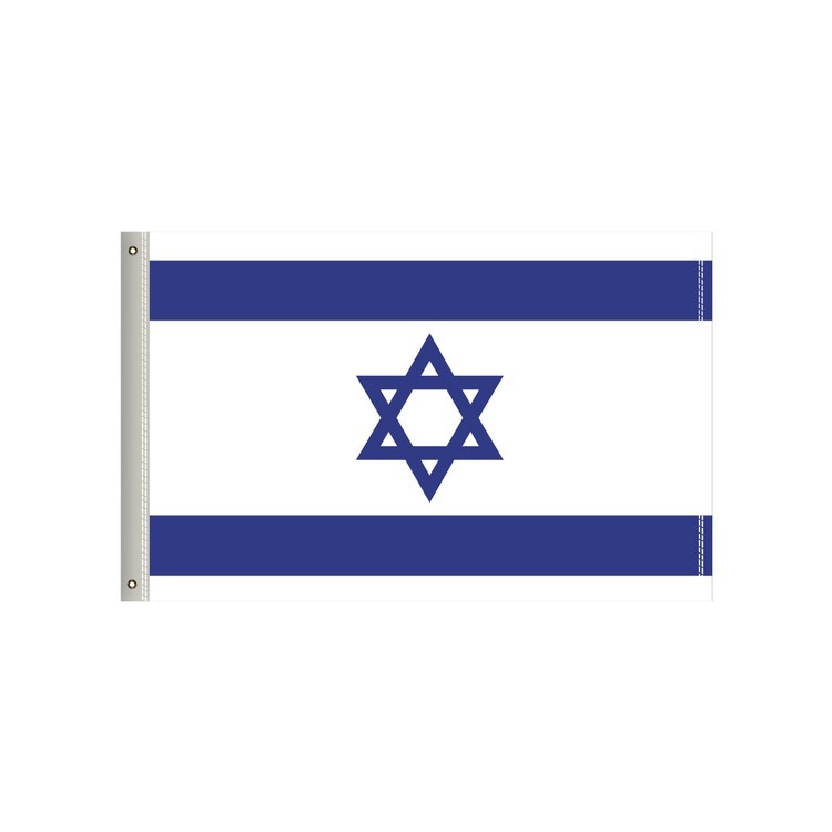 National Flag, Israel, Double-Sided - 36"W x 24"H 1